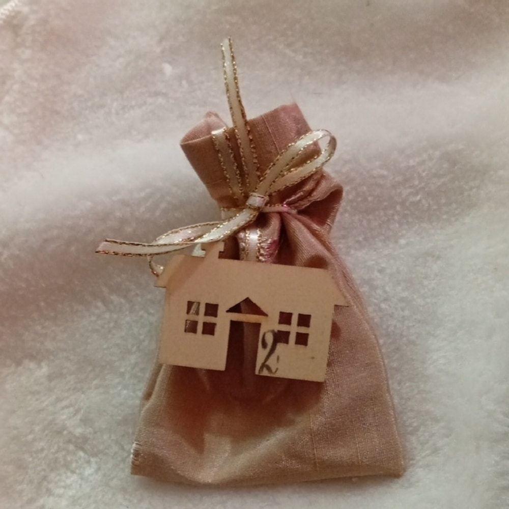 Elegant Pink Holiday Ornament Pouch